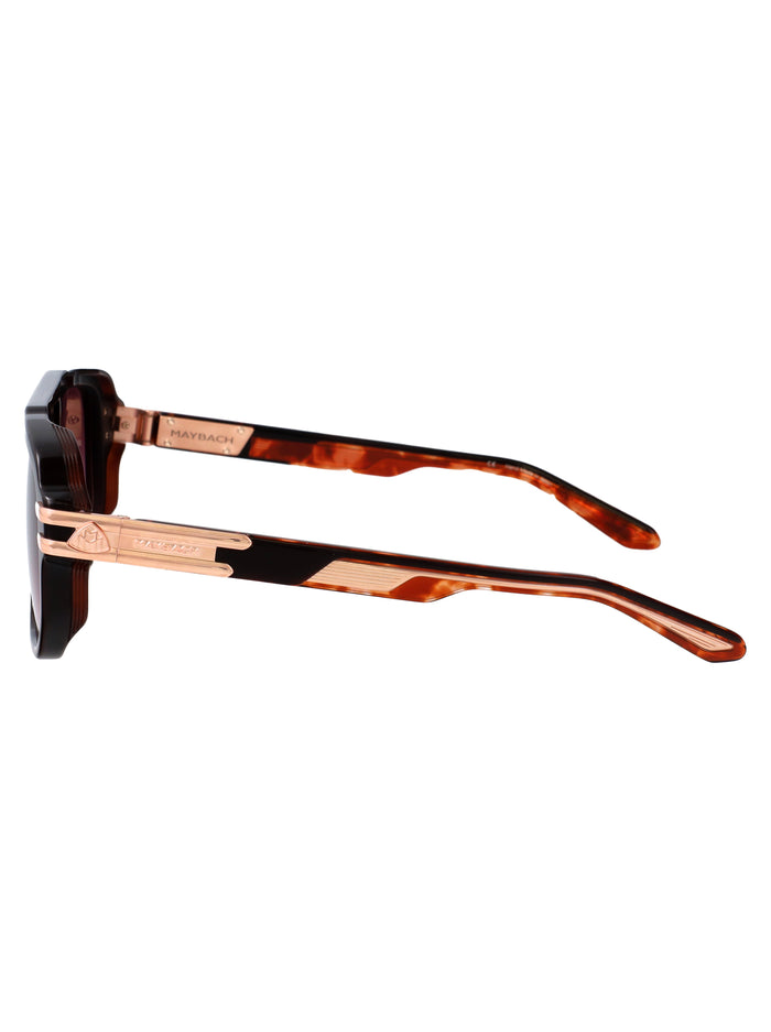 The Hustler I Rg-Acg-Z69 Rose Gold Plated Dark Brown Titanium Sunglasses