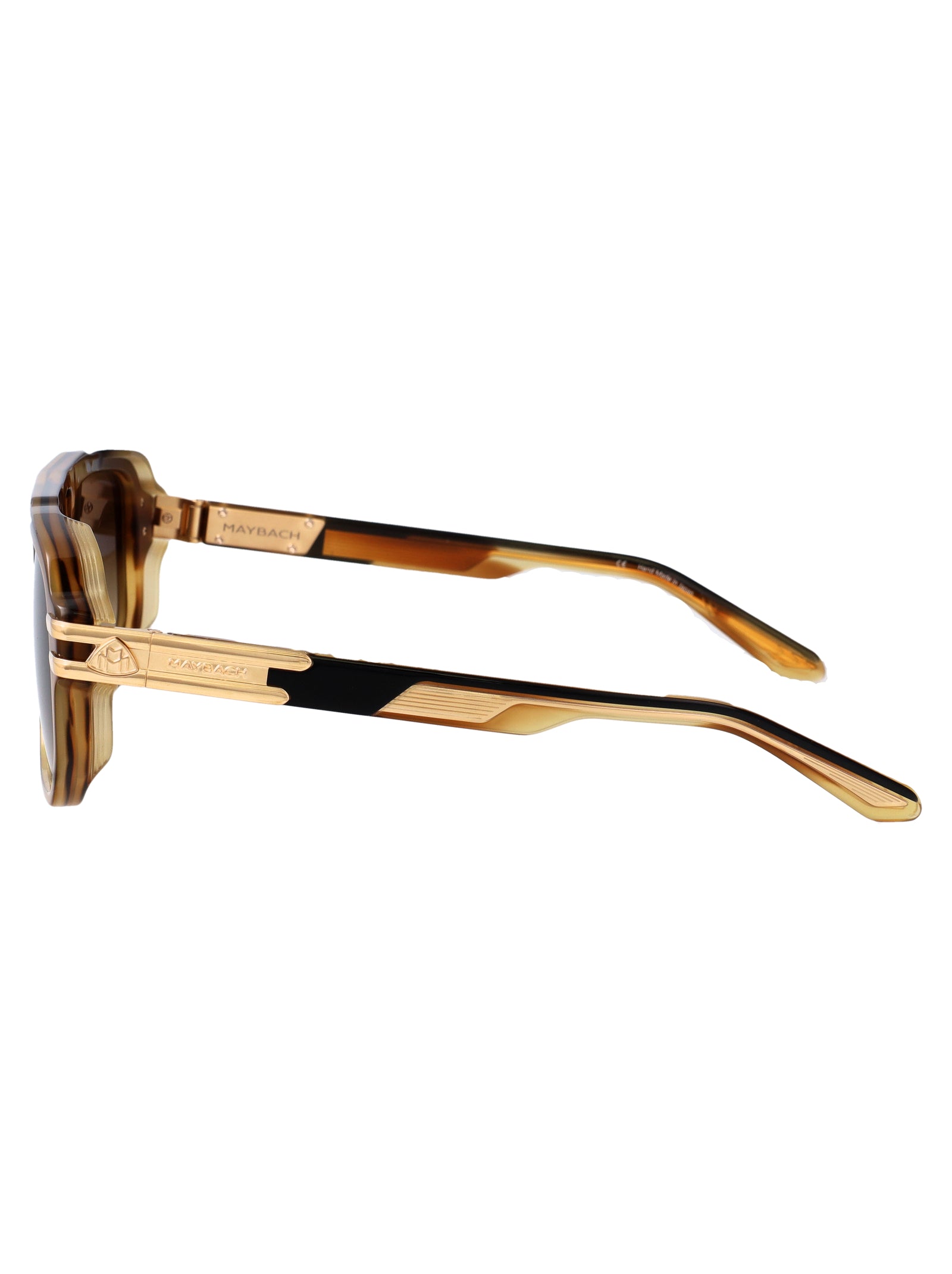The Hustler I Mg-Acc-Acd-Z62 Mellow Gold Plated Brown Marbled Titanium Sunglasses