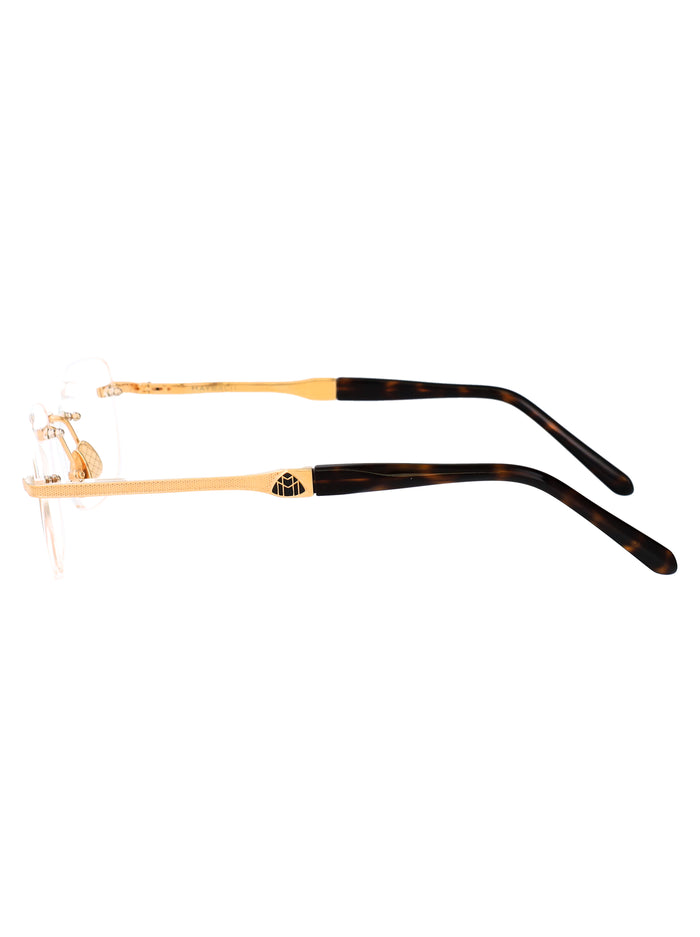 The Conquest I Chg-Aaq-Z65 Champagne Gold Plated Titanium Optical
