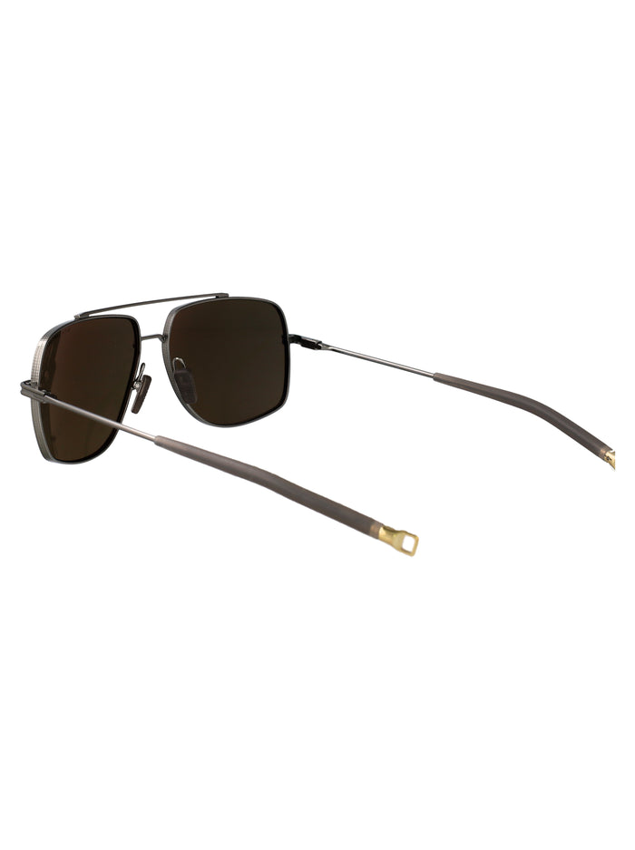 Dls138-A-03 03 Brushed Antique Silver Metal Sunglasses
