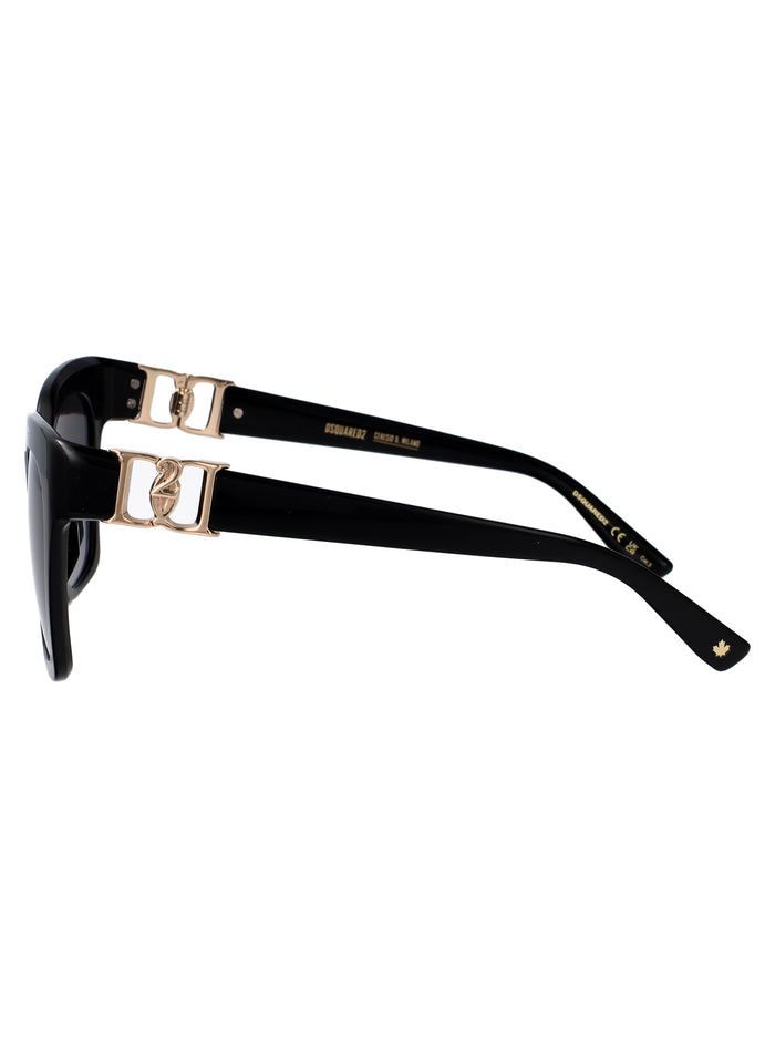 D2 0207-S 807 Black Acetate Sunglasses