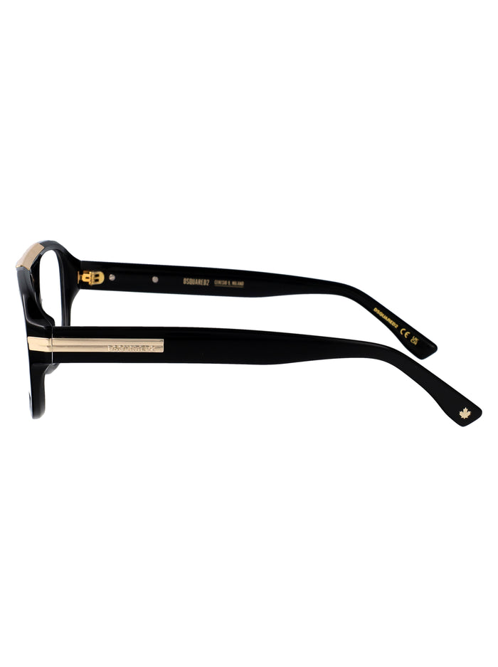 D2 0199 807 Black Acetate Optical