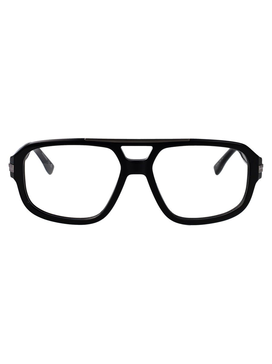 Sunglasses D20199 Black Acetate Dark Ruthenium Glasses & Frames