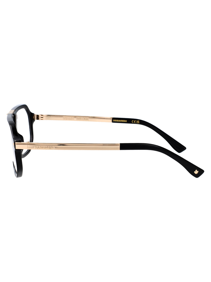 D2 0195 807 Black Acetate Optical