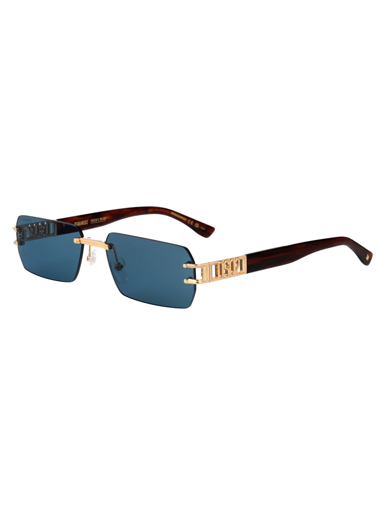 D2 0189-S 000 Rose Gold Metal Sunglasses