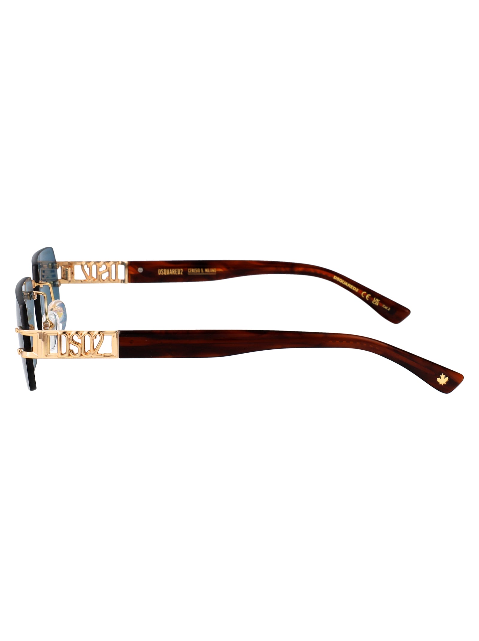 D2 0189-S 000 Rose Gold Metal Sunglasses