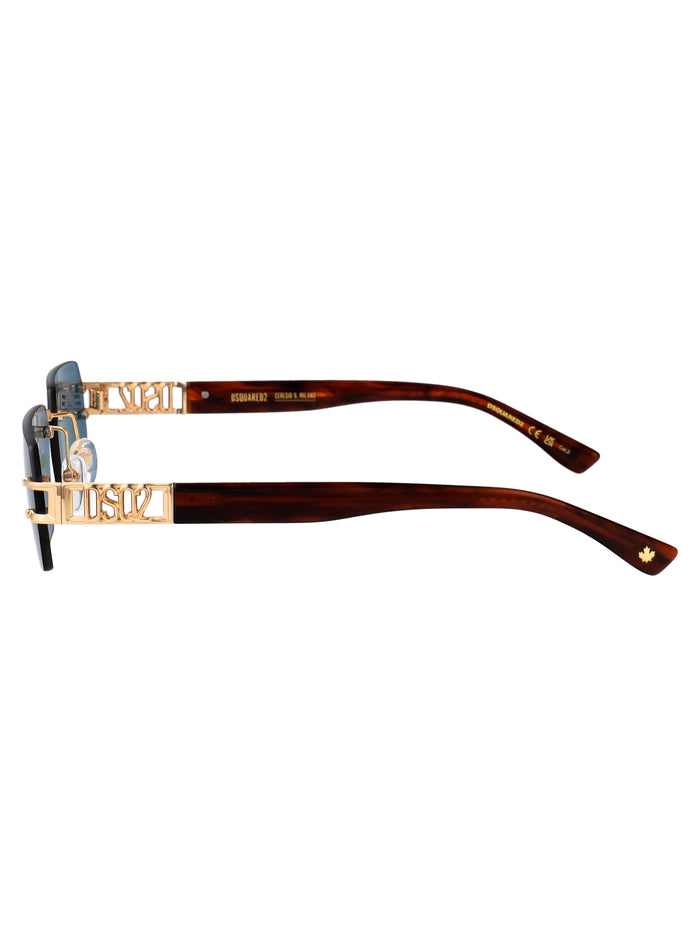 D2 0189-S 000 Rose Gold Metal Sunglasses