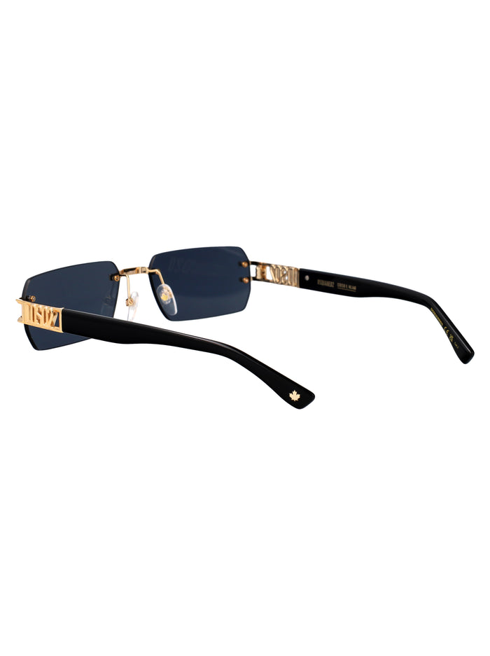 D2 0189-S J5g Gold Metal Sunglasses