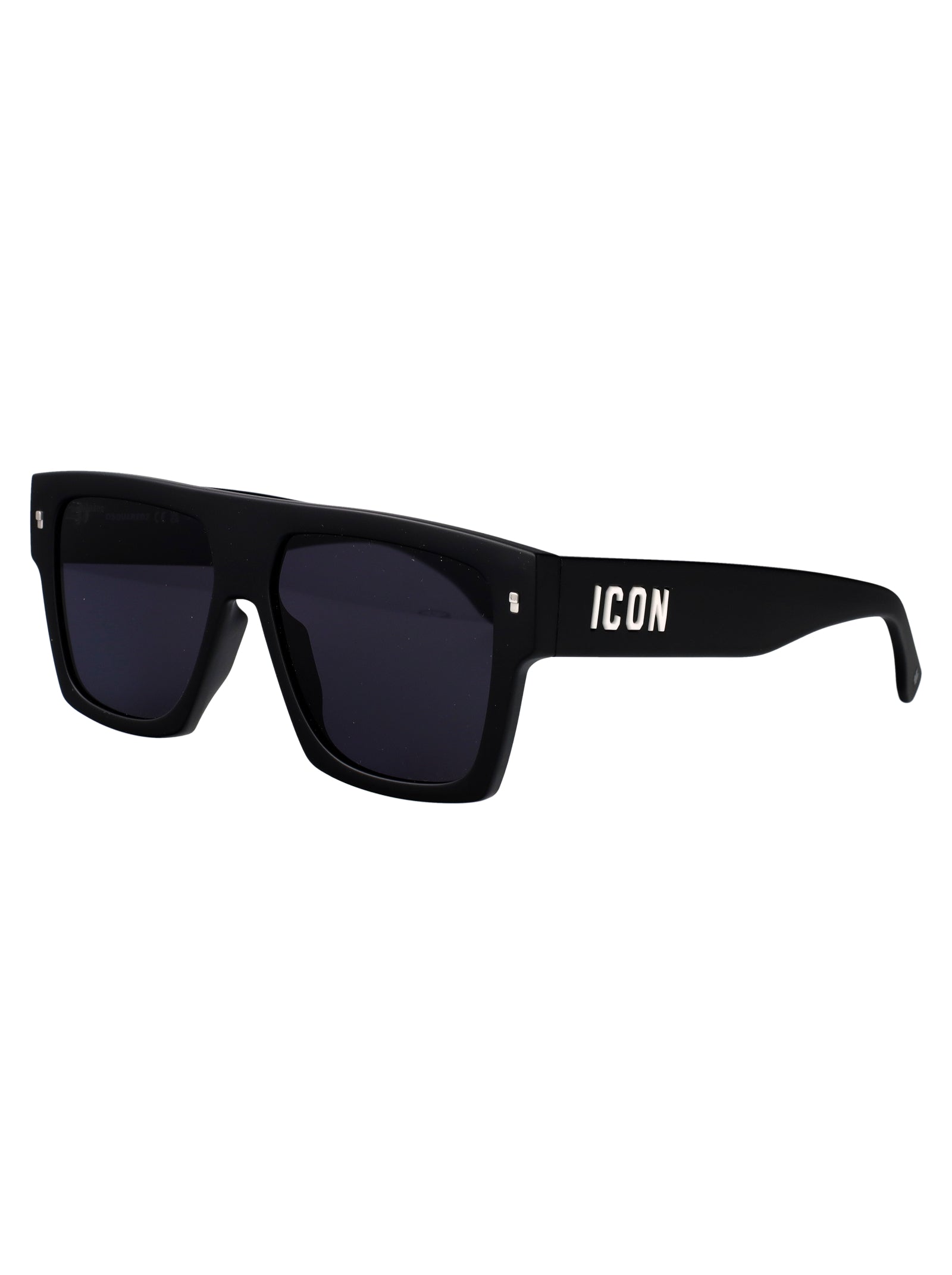 Icon 0030-S 003 Matte Black Acetate Sunglasses