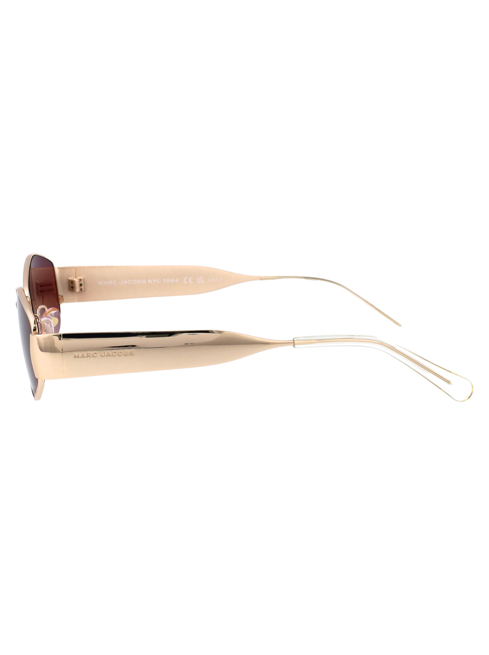 Marc 496-Shiny Noa Gold Burgundy Metal Sunglasses