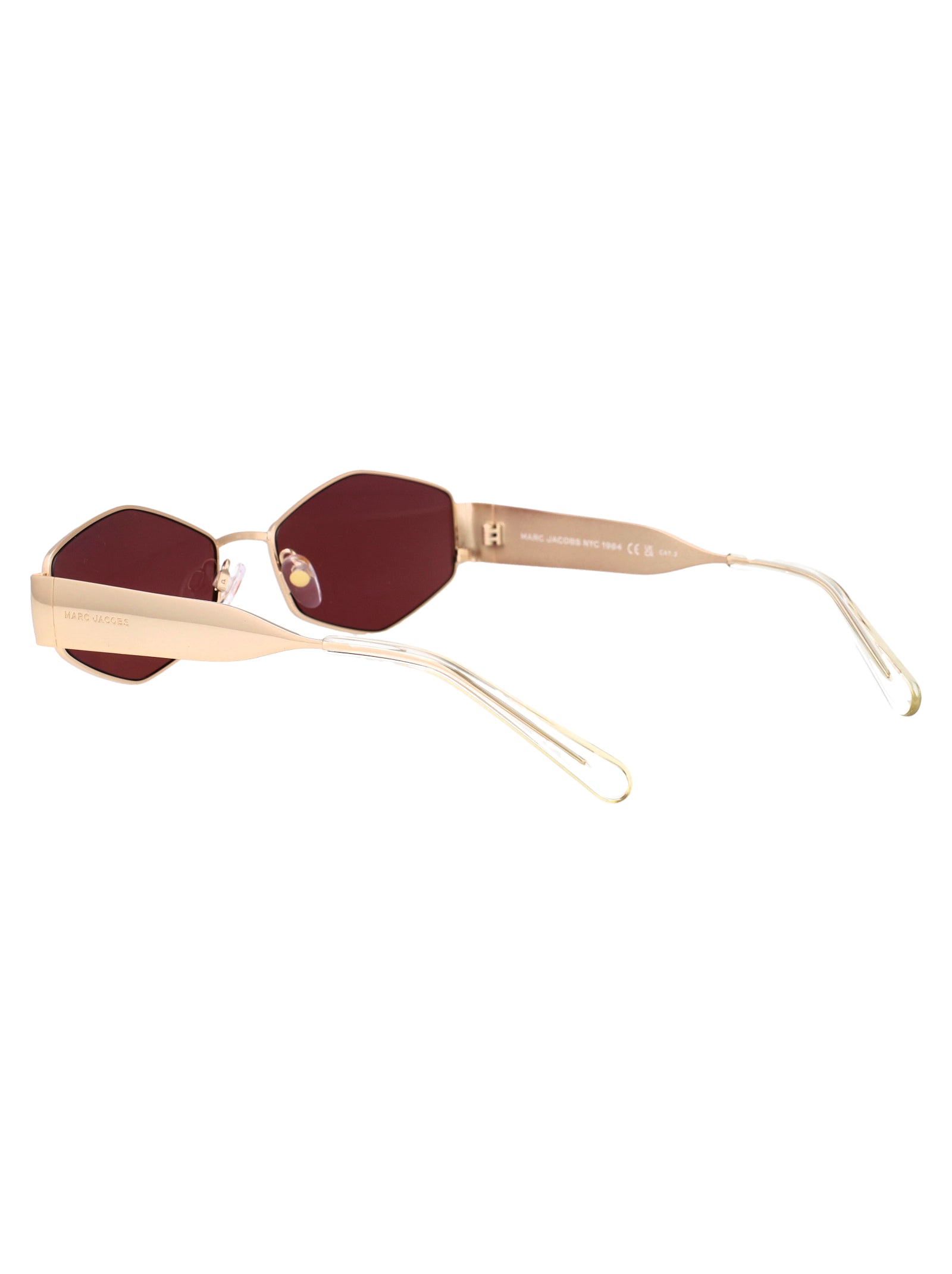 Marc 496-Shiny Noa Gold Burgundy Metal Sunglasses