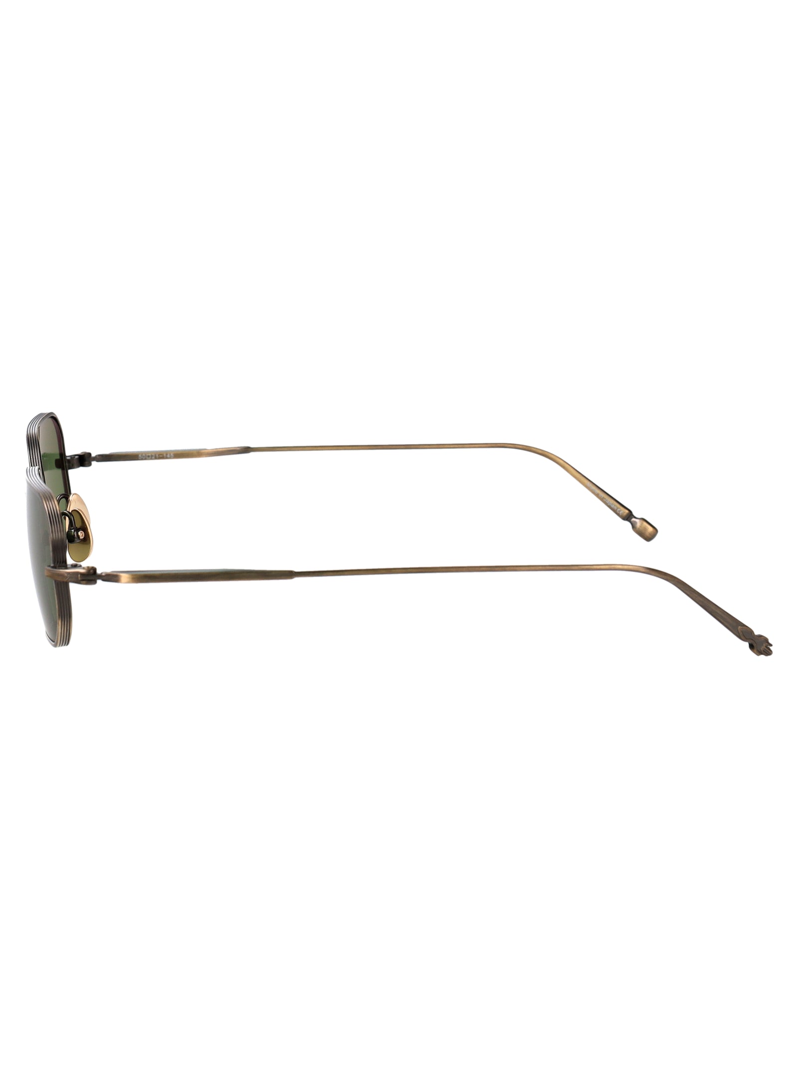 M3163 Ag Antique Gold Sage Green Metal Sunglasses