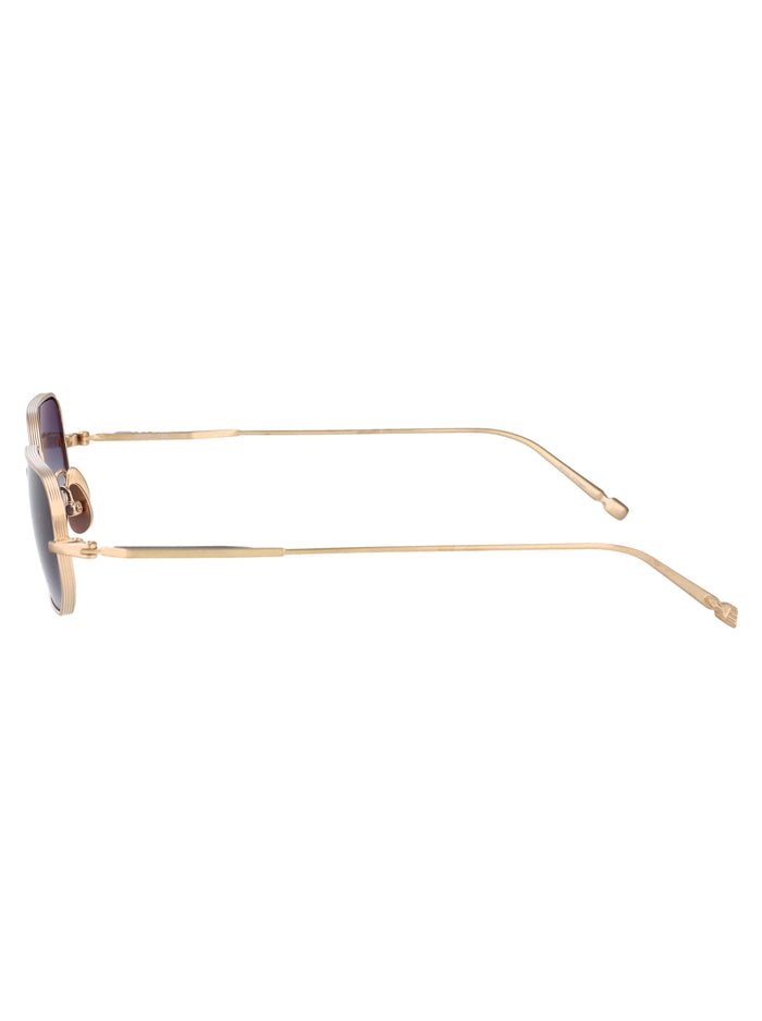 M3163 Bg Brushed Gold Blue Gradient Metal Sunglasses