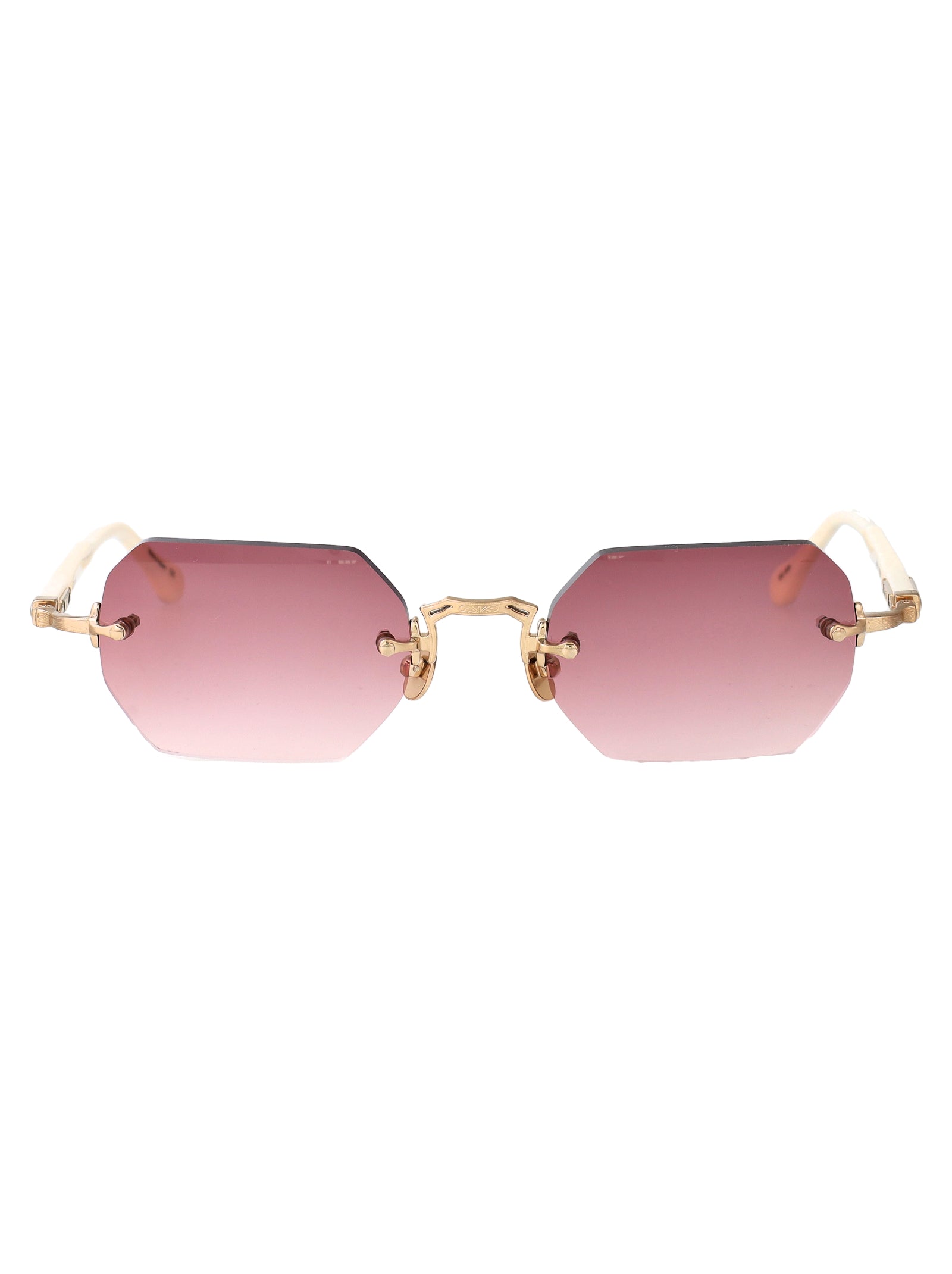 M5010 Bg-Mw Brushed Gold - Milk White Rose Gradient Metal Sunglasses