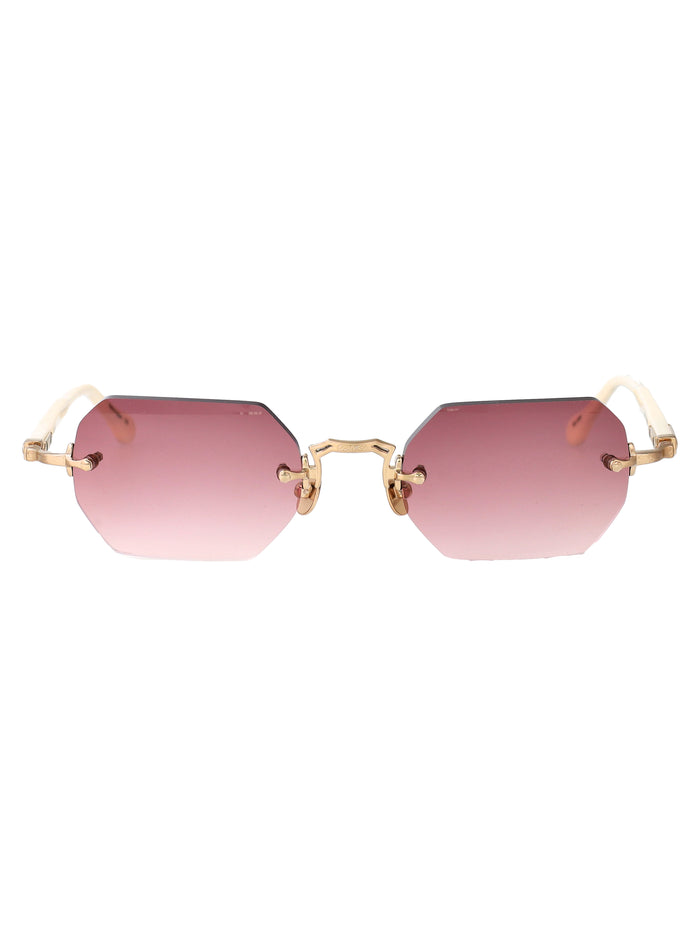 M5010 Bg-Mw Brushed Gold - Milk White Rose Gradient Metal Sunglasses