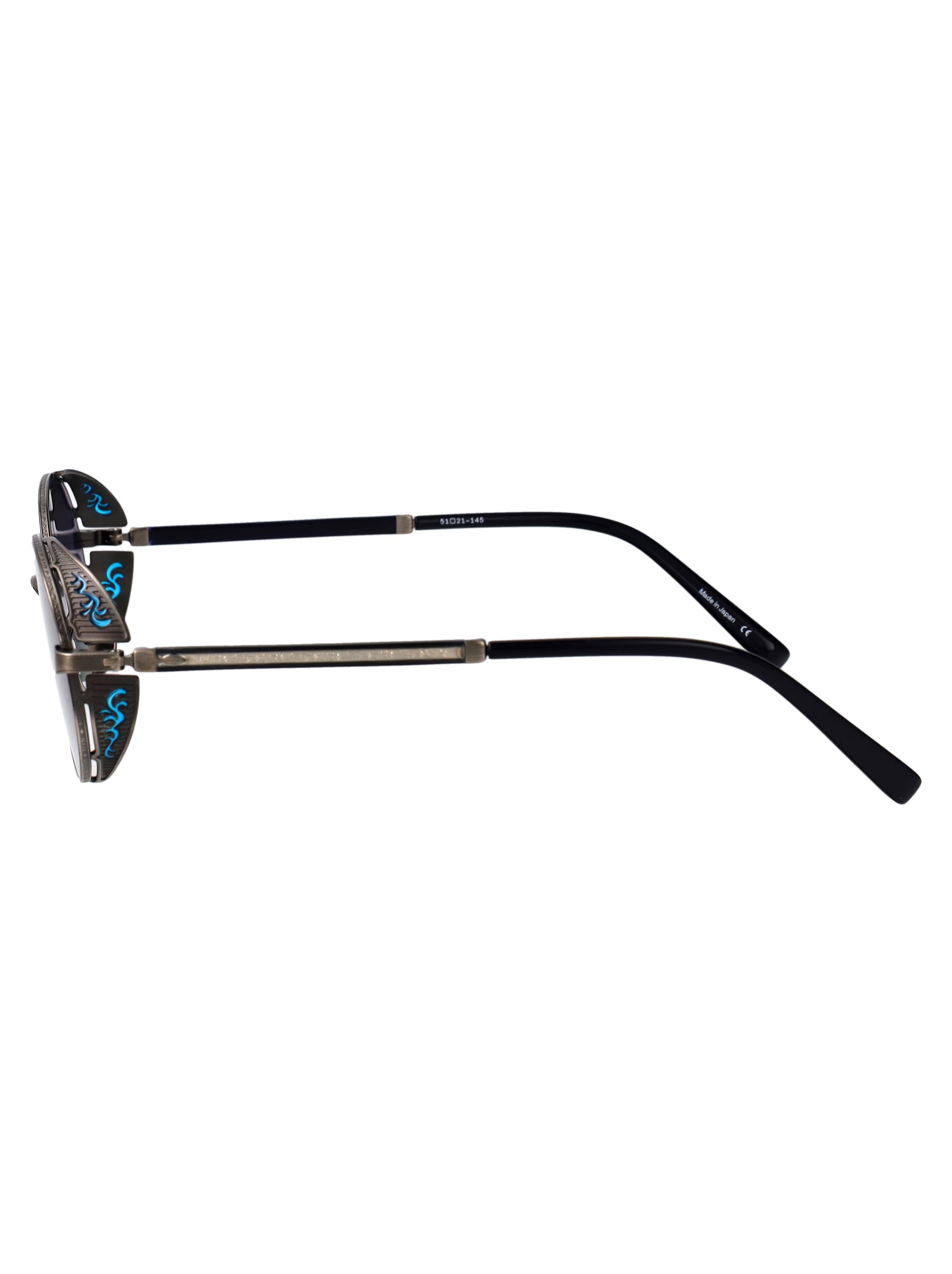 M3137 As-Bl Antique Silver - Blue Gradient Metal Sunglasses