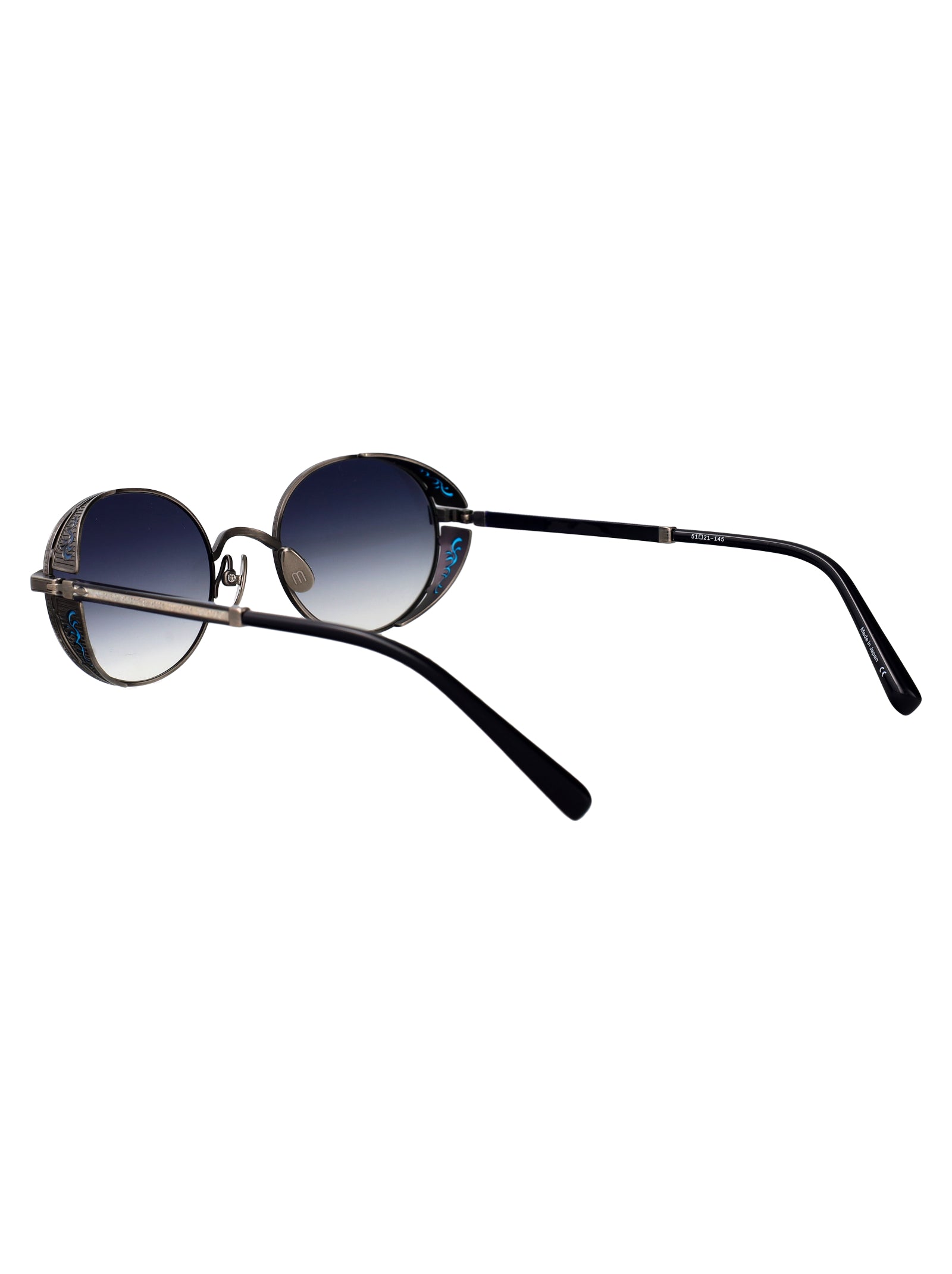 M3137 As-Bl Antique Silver - Blue Gradient Metal Sunglasses