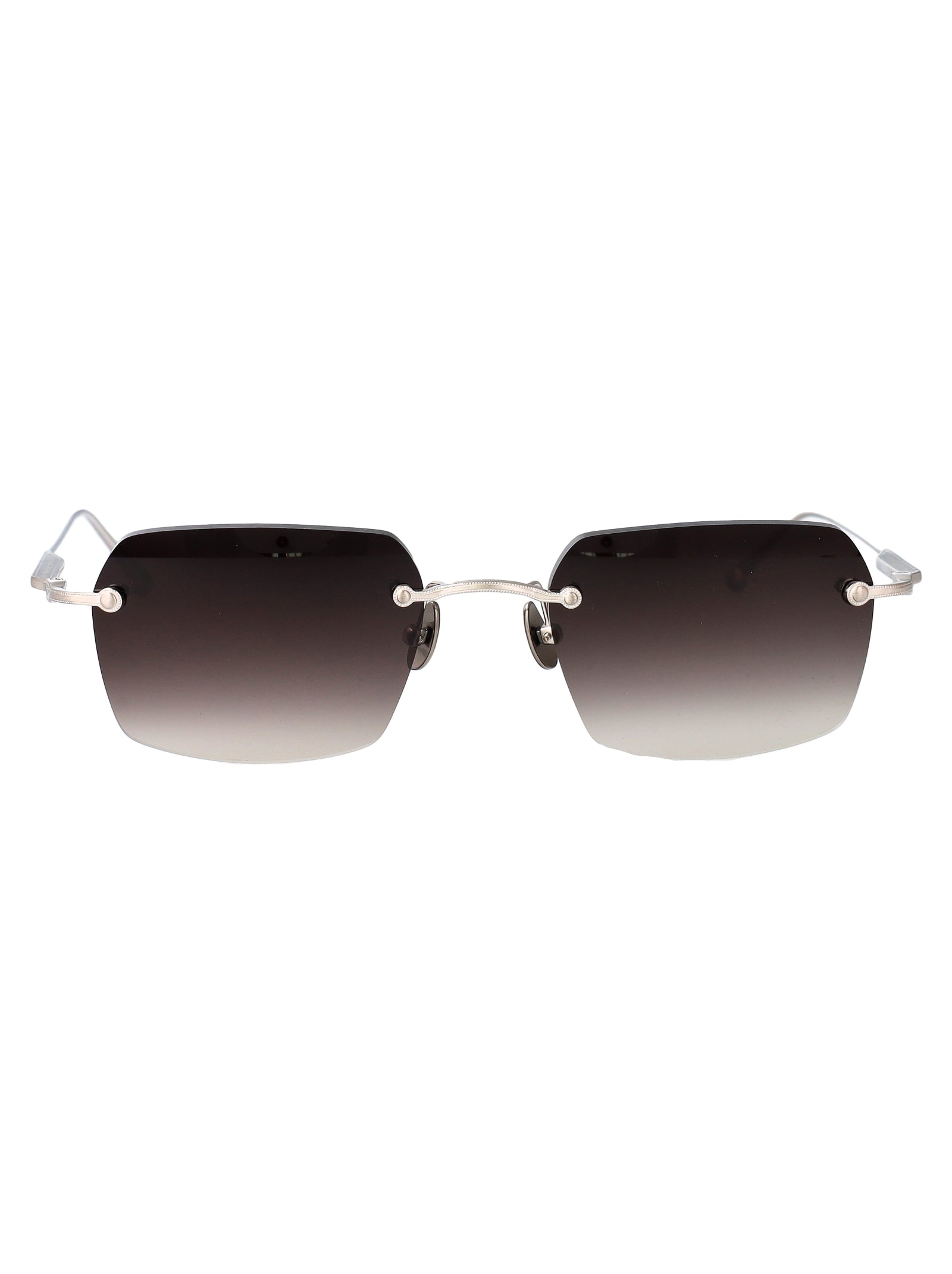 M5008 Bs Brushed Silver Grey Gradient Metal Sunglasses