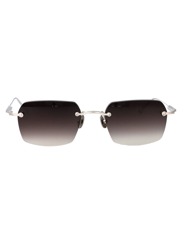 M5008 Bs Brushed Silver Grey Gradient Metal Sunglasses