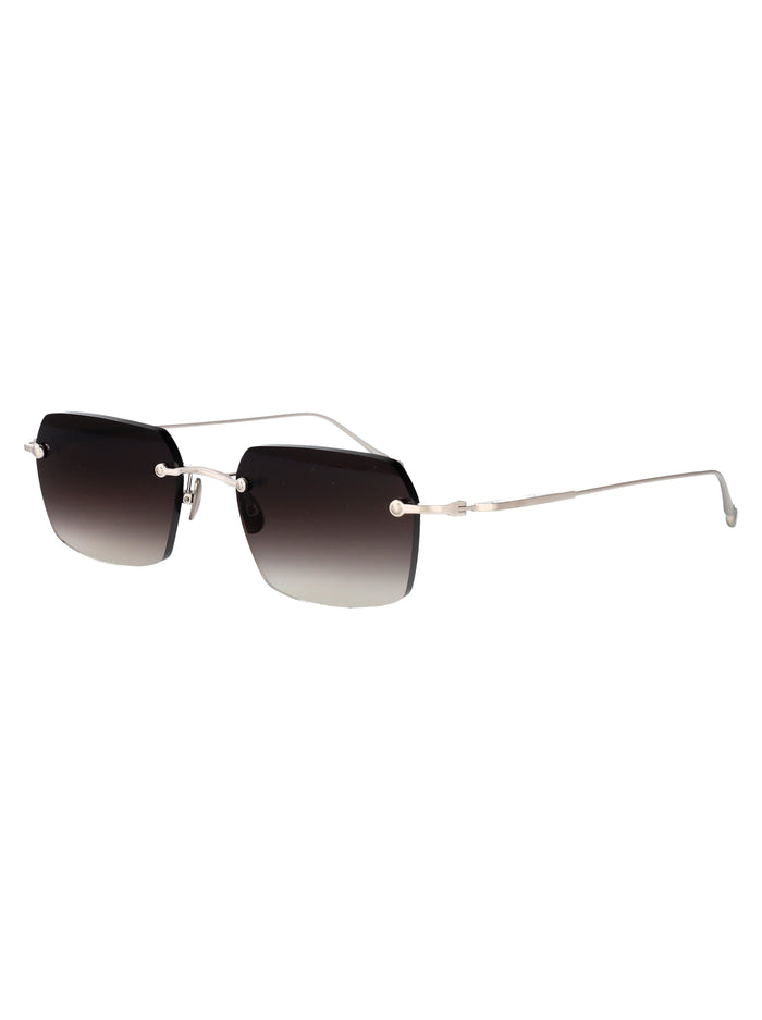 M5008 Bs Brushed Silver Grey Gradient Metal Sunglasses