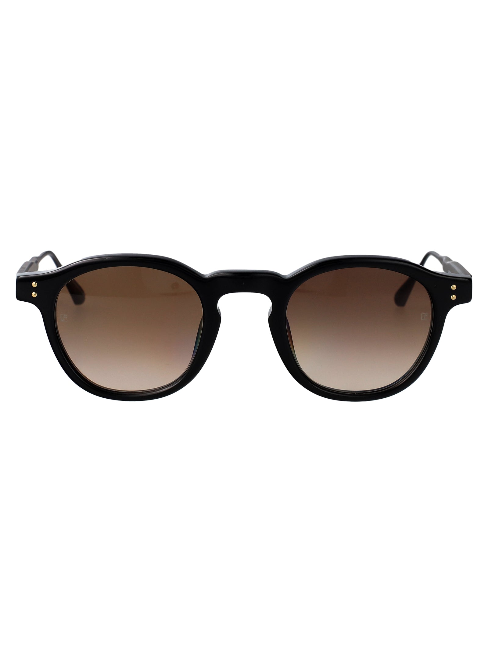 Lfl1625c1sun 01 Black/ Nickel/ Yellow Gold/ Mocha Grad Acetate Sunglasses