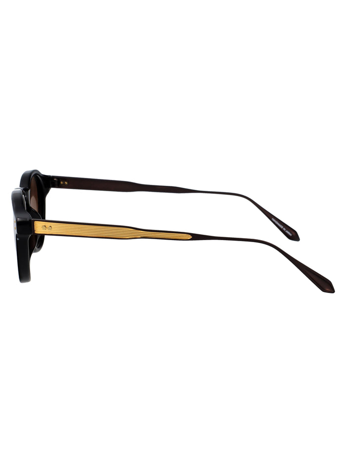 Lfl1625c1sun 01 Black/ Nickel/ Yellow Gold/ Mocha Grad Acetate Sunglasses