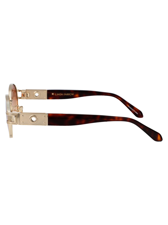 Lfl1657c2sun 02 Light Gold/ Dark T-shell/camel Grad Titanium Sunglasses