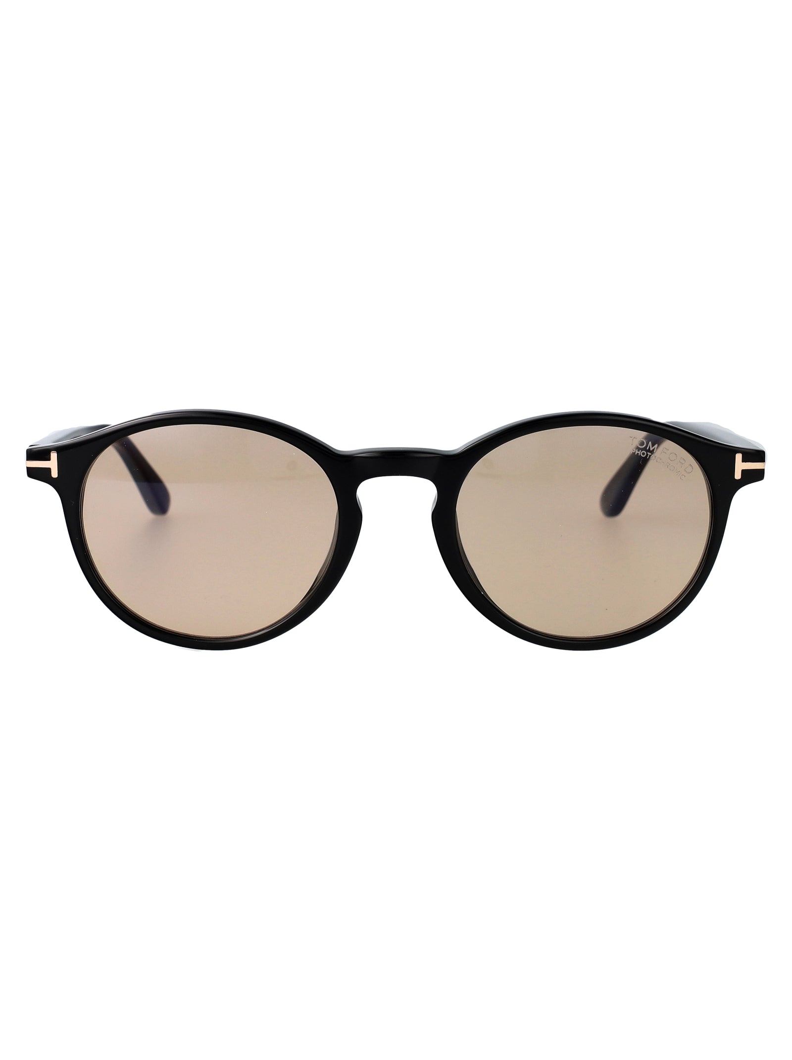 Ft1331 01e Nero Lucido / Marrone Acetate Sunglasses