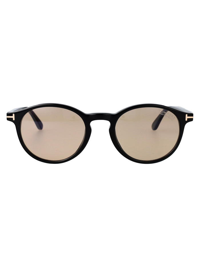 Ft1331 01e Nero Lucido / Marrone Acetate Sunglasses