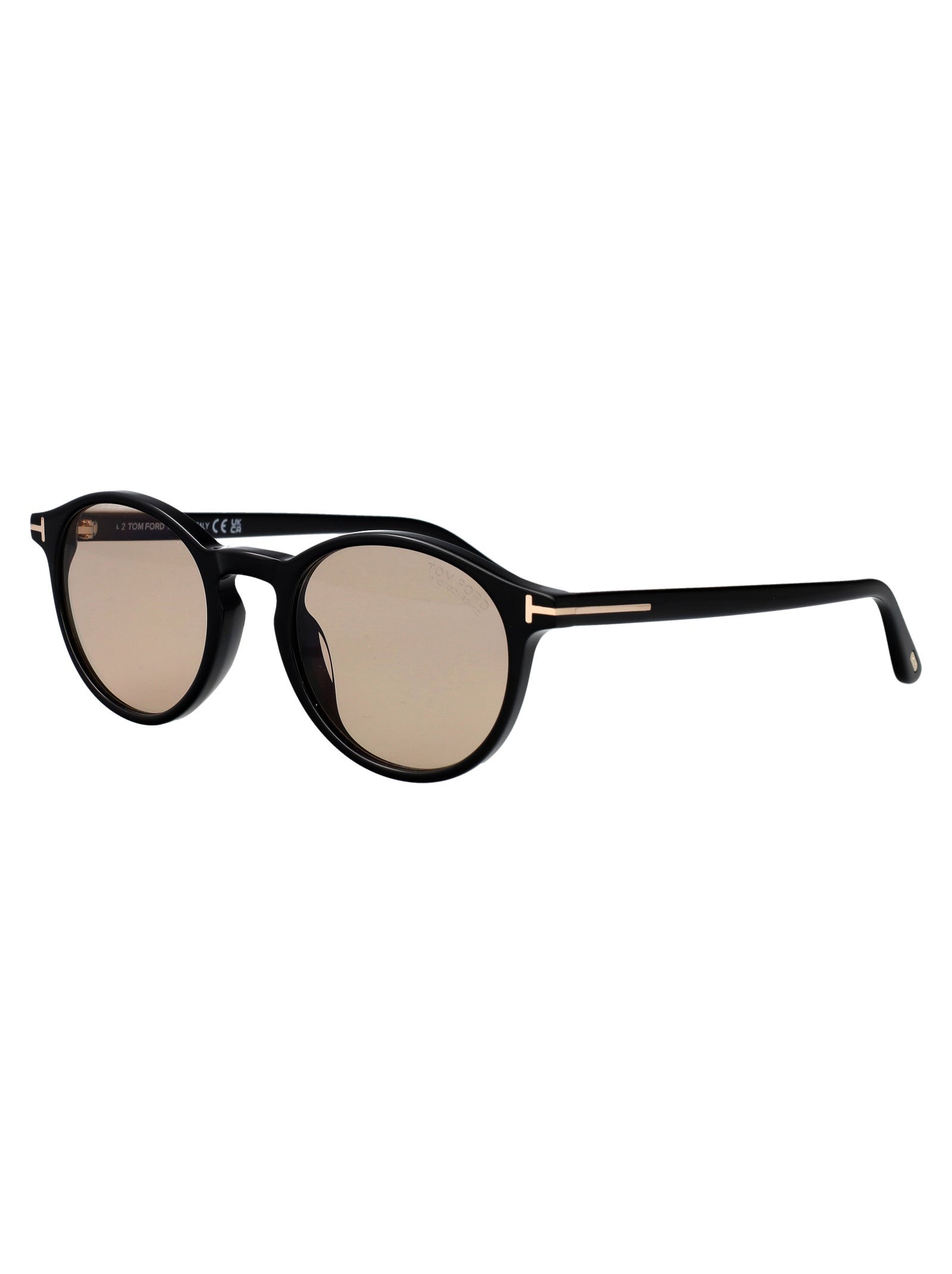 Ft1331 01e Nero Lucido / Marrone Acetate Sunglasses