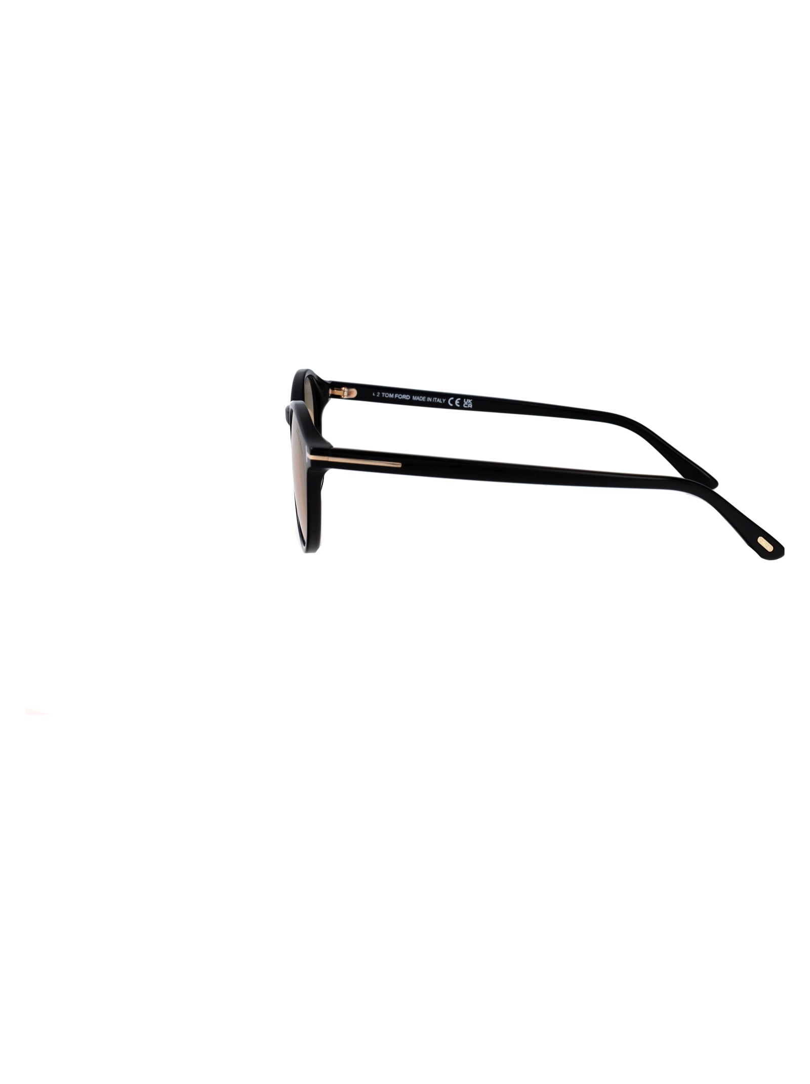 Ft1331 01e Nero Lucido / Marrone Acetate Sunglasses