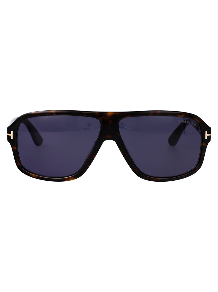 Ft1335 52v Avana Scura / Blu Acetate Sunglasses