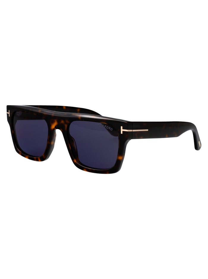 Ft1337 52v Avana Scura / Blu Acetate Sunglasses