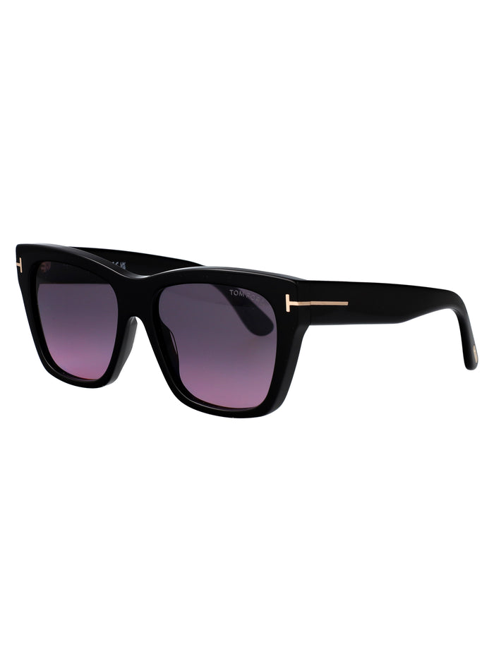Ft1343 01b Nero Lucido / Fumo Grad Acetate Sunglasses