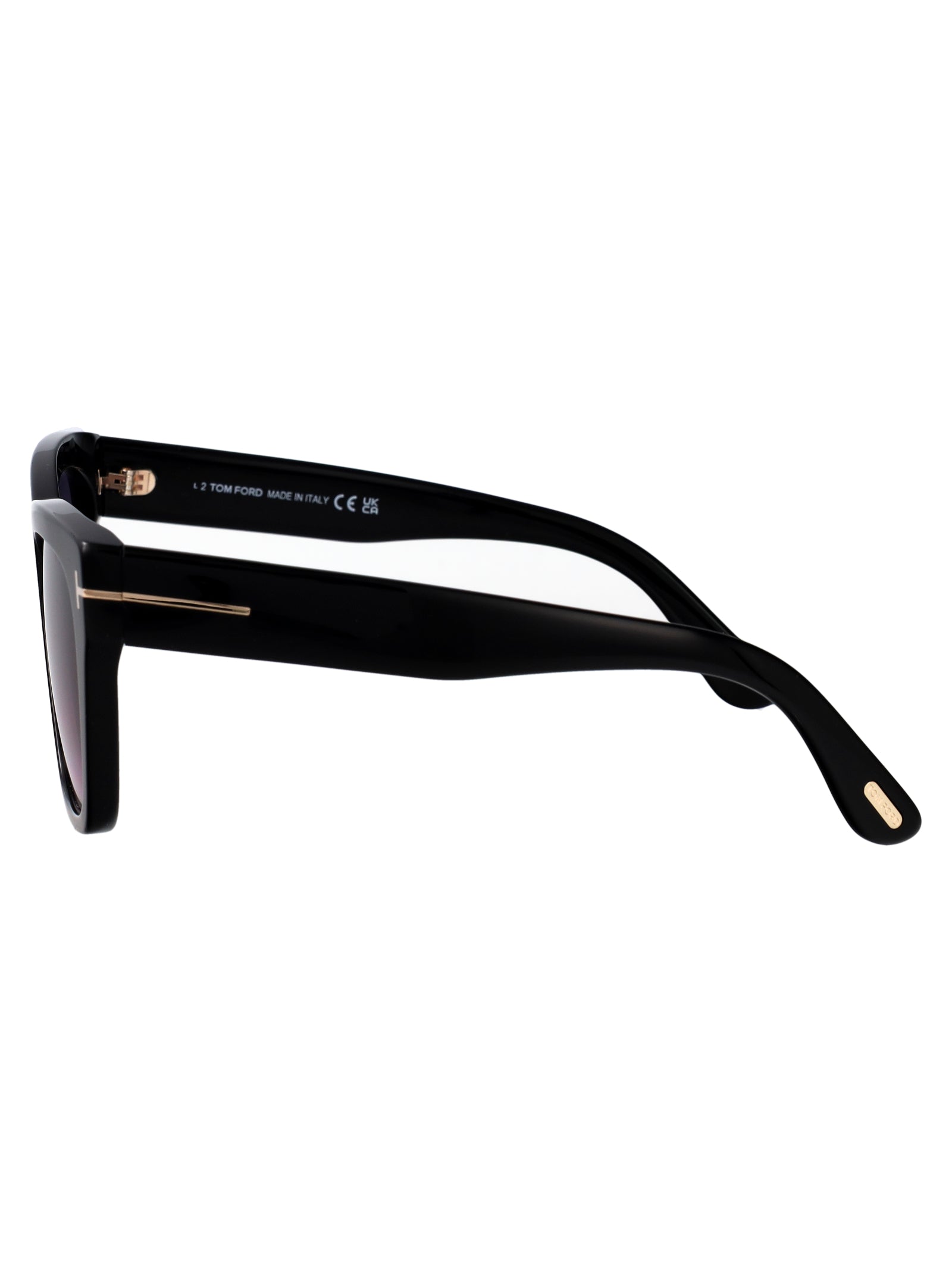 Ft1343 01b Nero Lucido / Fumo Grad Acetate Sunglasses