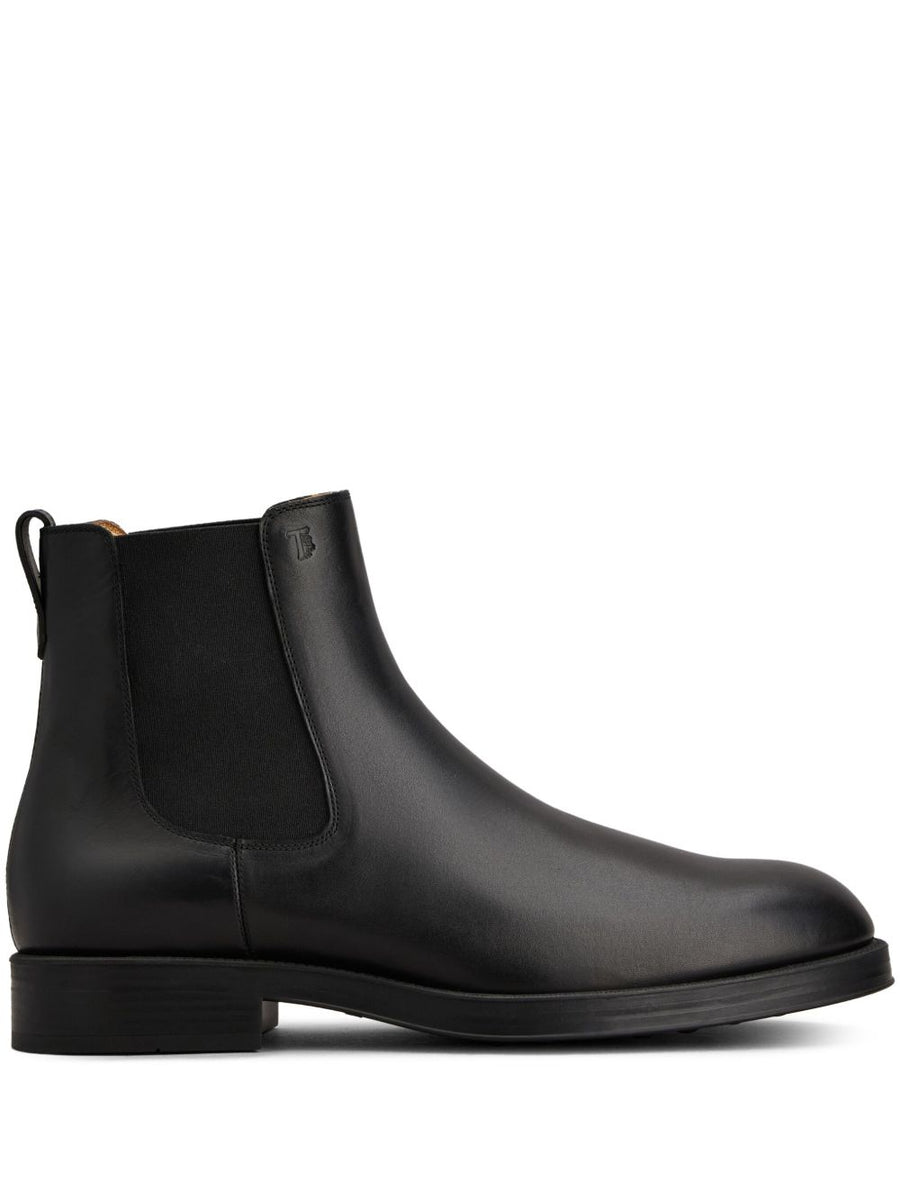 Tod'S Leather Chelsea Boot — Black