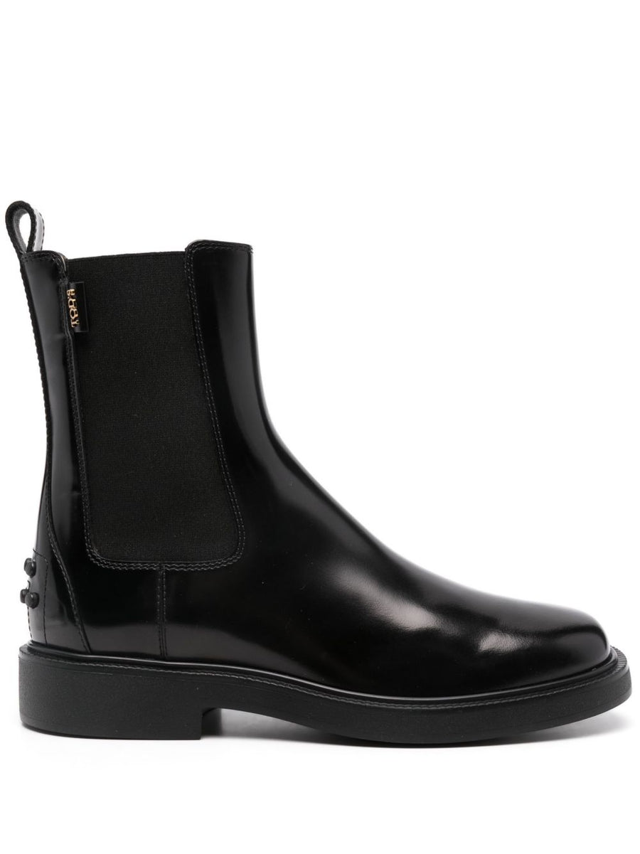 Tod'S Leather Chelsea Boot — Black