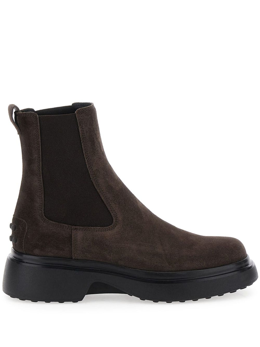 Tod'S Suede Chelsea Boots — Brown