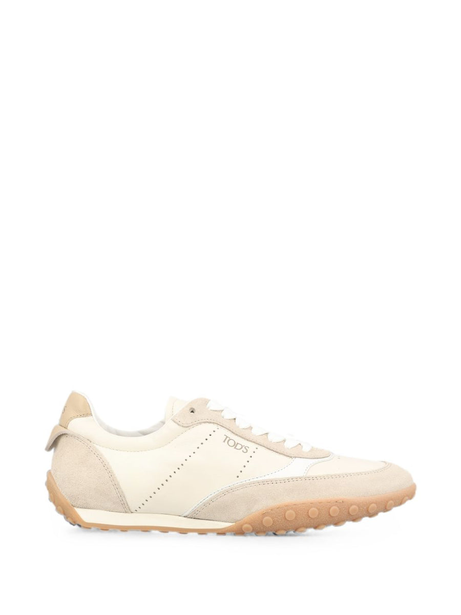 Tod'S Leather & Suede Sneaker — Beige