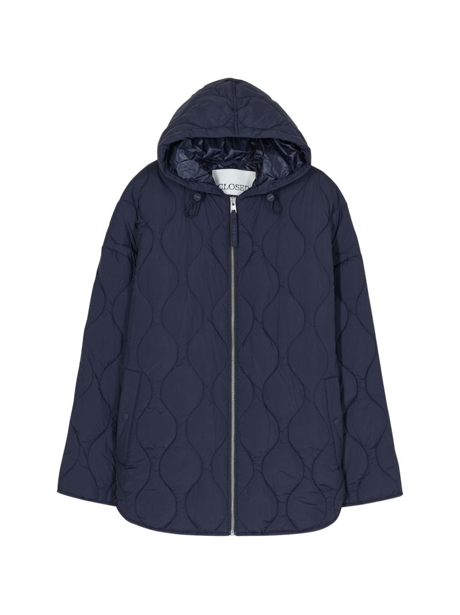 Closed Quilted Nylon Jacket — Navy