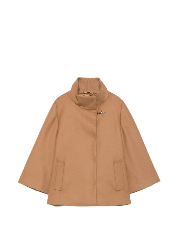Fay Wool and Cashmere Cape — beige