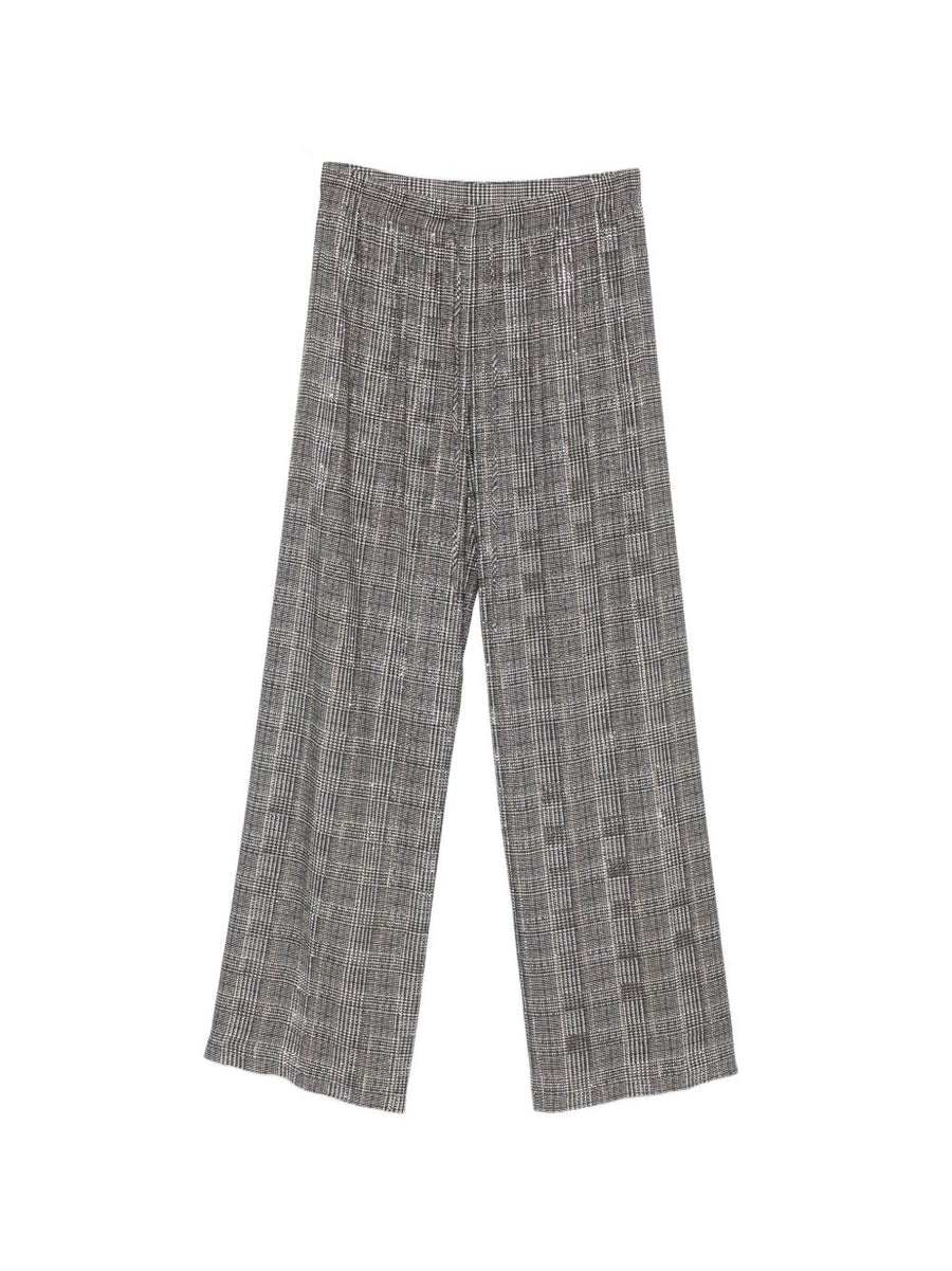 Ermanno Scervino Checked Wool Trousers — Grey