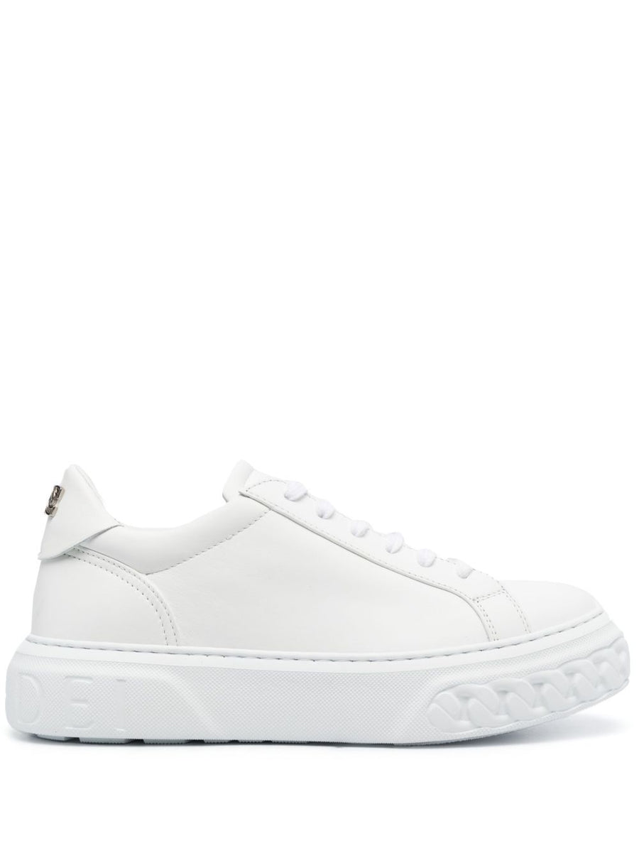 Casadei Calf Leather Sneaker — White