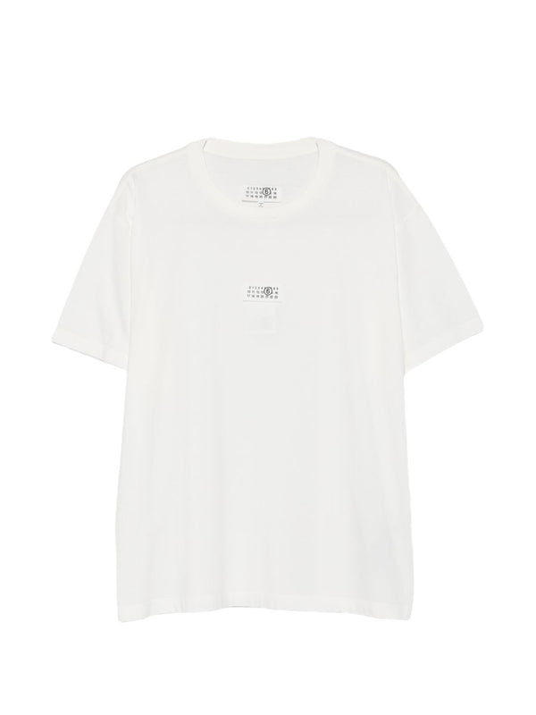 تيشيرت MM6 Maison Margiela بتوقيع رقمي رقعة-قميص — أبيض