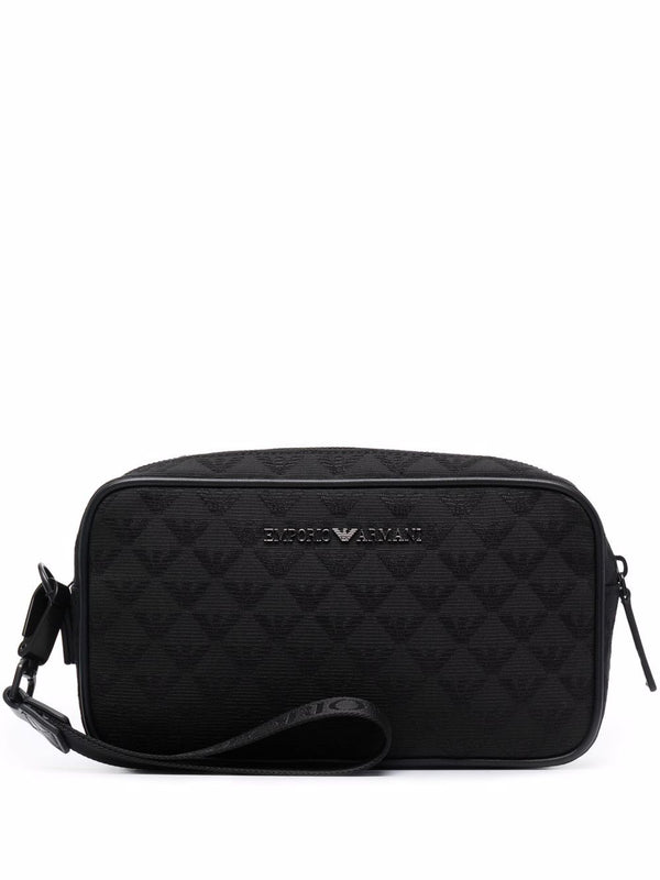 Emporio Armani cosmetics case in black