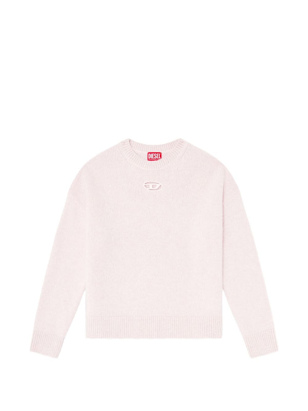 Diesel Logo Wool Blend Sweater — Pink