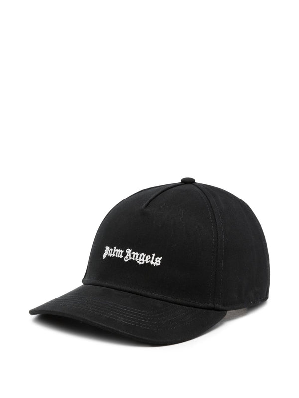 Palm Angels Logo-Embroidered Baseball Cap — Black