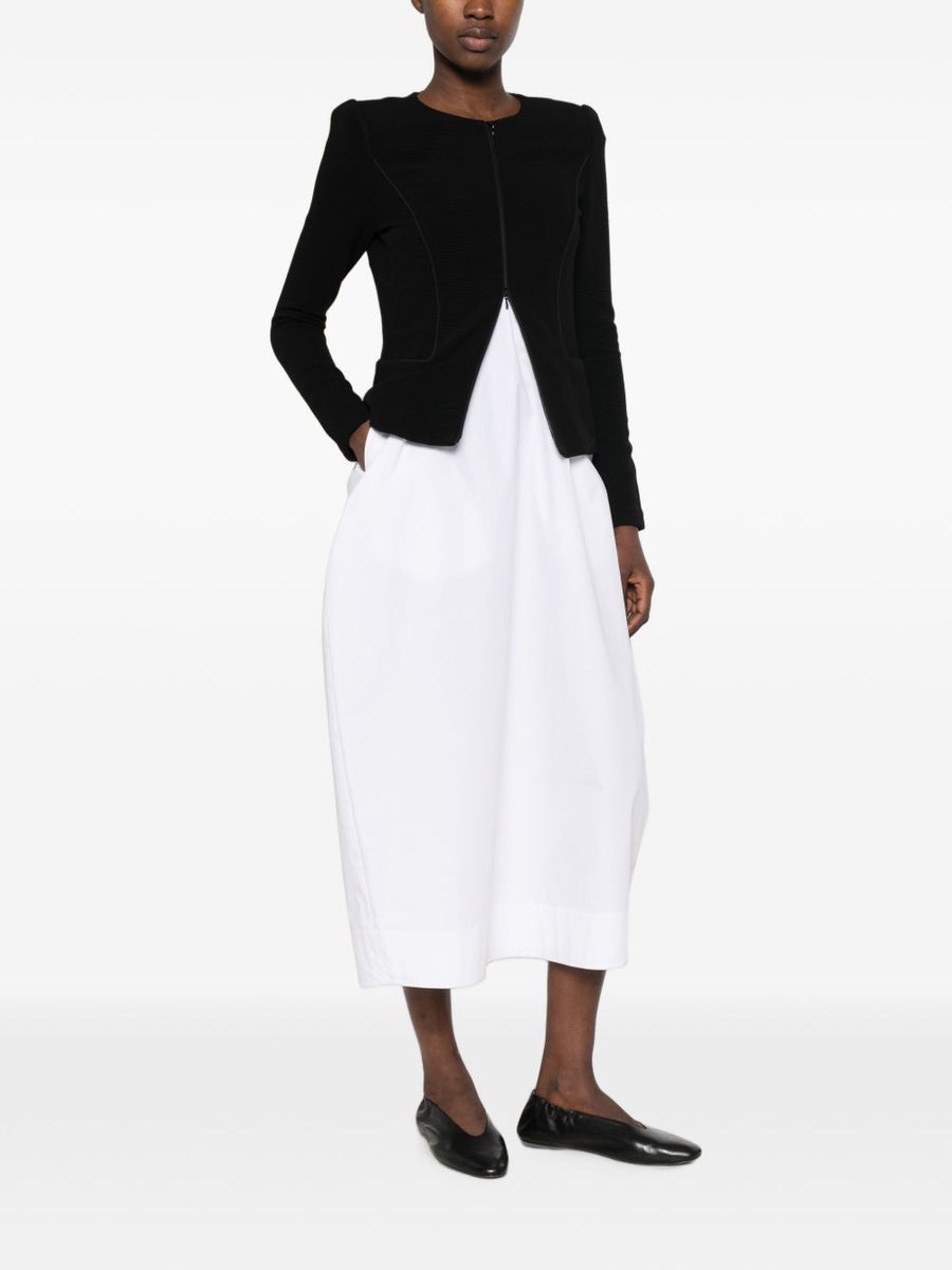 Emporio Armani Zip-Front Blazer — Black