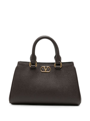Valentino Garavani VLogo Top Handle Bag — Brown