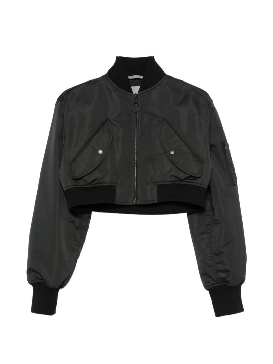 Balenciaga Cropped Nylon Jacket — Black